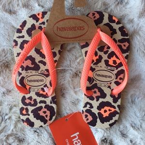Havaianas leopard toddler flip flops